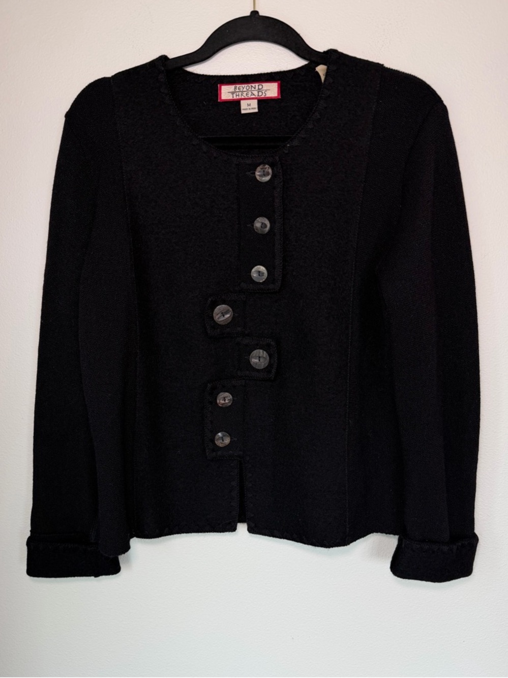 Vintage Beyond Threads Alpaca Wool Geometric Fairy Grunge Cardigan Sweater